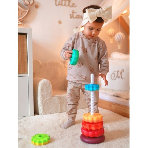 WOOPIE BABY Edukacyjna Piramidka Zakręcona Wieża WOOPIE BABY Edukacyjna Piramidka Zakręcona Wieża