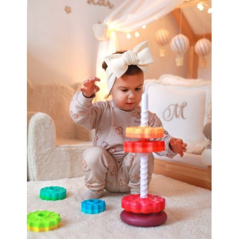 WOOPIE BABY Edukacyjna Piramidka Zakręcona Wieża WOOPIE BABY Edukacyjna Piramidka Zakręcona Wieża
