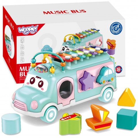 WOOPIE BABY Samochodzik Muzyczny Sorter z Cymbałkami Zielony WOOPIE BABY Samochodzik Muzyczny Sorter z Cymbałkami Zielony