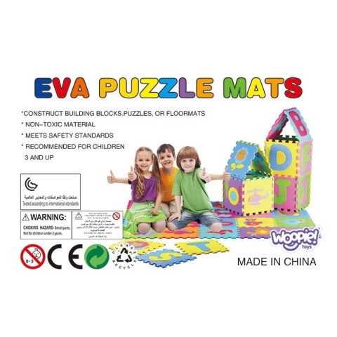 WOOPIE Baby Mata Piankowa Kolorowa Puzzle Kojec WOOPIE Baby Mata Piankowa Kolorowa Puzzle Kojec