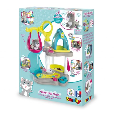 SMOBY Dom Dwupoziomowy dla kota + KOT SMOBY Dom Dwupoziomowy dla kota + KOT