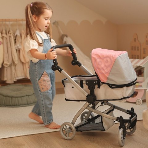 WOOPIE ROYAL Wózek dla Lalek 2w1 Gondola Spacerówka Regulacja