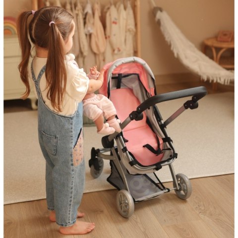 WOOPIE ROYAL Wózek dla Lalek 2w1 Gondola Spacerówka Regulacja