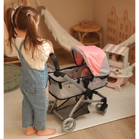 WOOPIE ROYAL Wózek dla Lalek 2w1 Gondola Spacerówka Regulacja