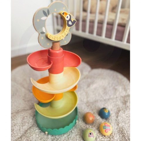 Tooky Toy Drewniany Kulodrom ze Zwierzątkami Tor Kulkowy Spirala + 4 Kulki Tooky Toy Drewniany Kulodrom ze Zwierzątkami Tor Kulkowy Spirala + 4 Kulki