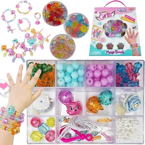 WOOPIE ART&FUN Zestaw do Robienia Biżuteri Bransoletek Wisiorków Pirścionków Kolczyków ze Zwierzątkami WOOPIE ART&FUN Zestaw do Robienia Biżuteri Bransoletek Wisiorków Pirścionków Kolczyków ze Zwierzątkami