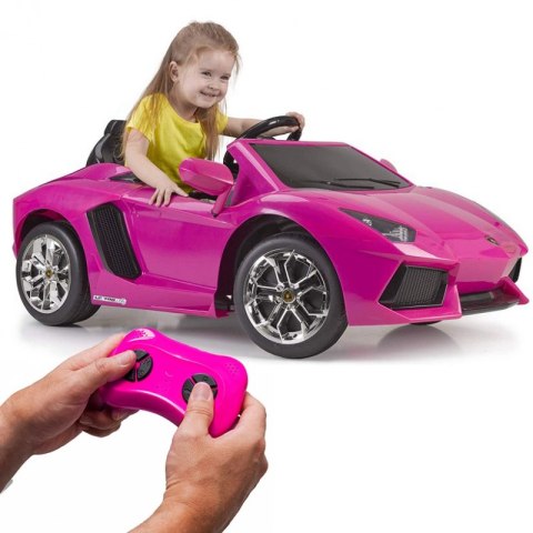 FEBER Lamborghini Aventador Pink samochód elektryczny 6V 3+ FEBER Lamborghini Aventador Pink samochód elektryczny 6V 3+