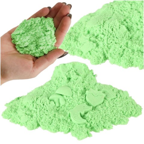 Piasek dla dzieci 1kg w woreczku zielony Piasek dla dzieci 1kg w woreczku zielony