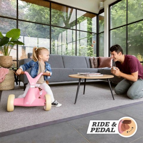 BERG GO2 Gokart Jeździk Rowerek 2w1 Retro Pink BERG GO2 Gokart Jeździk Rowerek 2w1 Retro Pink