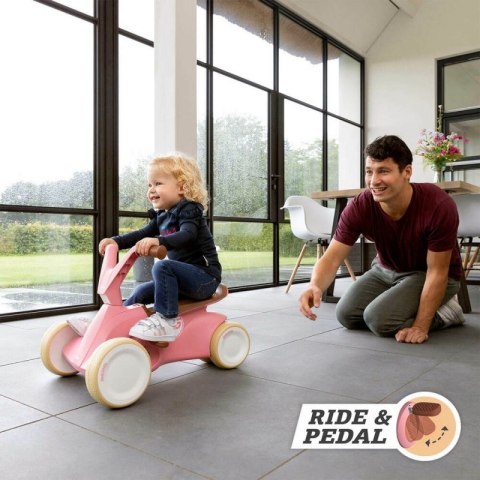 BERG GO2 Gokart Jeździk Rowerek 2w1 Retro Pink BERG GO2 Gokart Jeździk Rowerek 2w1 Retro Pink