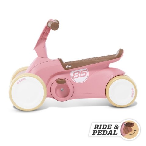 BERG GO2 Gokart Jeździk Rowerek 2w1 Retro Pink BERG GO2 Gokart Jeździk Rowerek 2w1 Retro Pink