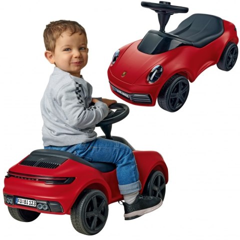 BIG Czerwony Jeździk Porsche 911 Klakson Ciche Koła BIG Czerwony Jeździk Porsche 911 Klakson Ciche Koła