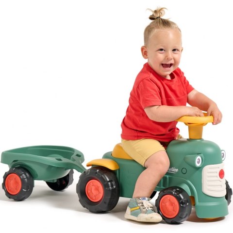 FALK Traktorek Baby Maurice Zielony Vintage z Przyczepką od 1 roku FALK Traktorek Baby Maurice Zielony Vintage z Przyczepką od 1 roku