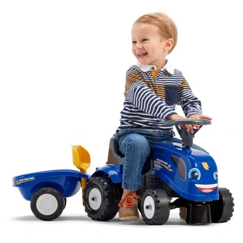 FALK Traktorek Baby New Holland Niebieski z Przyczepką + akc. od 1 roku FALK Traktorek Baby New Holland Niebieski z Przyczepką + akc. od 1 roku