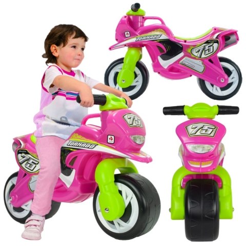 INJUSA Różowy Motorek Biegowy Jeździk Thundra INJUSA Różowy Motorek Biegowy Jeździk Thundra