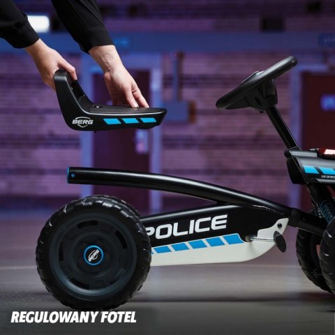 BERG Gokart na pedały Buzzy Police 2-5 lat do 30 kg Dźwięk + Światło BERG Gokart na pedały Buzzy Police 2-5 lat do 30 kg Dźwięk + Światło