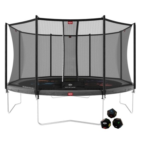 BERG Trampolina Favorit Gray 430 cm + Siatka Bezpieczeństwa Comfort + Gra Zręcznościowo Logiczna LEVELS BERG Trampolina Favorit Gray 430 cm + Siatka Bezpieczeństwa Comfort + Gra Zręcznościowo Logiczna LEVELS
