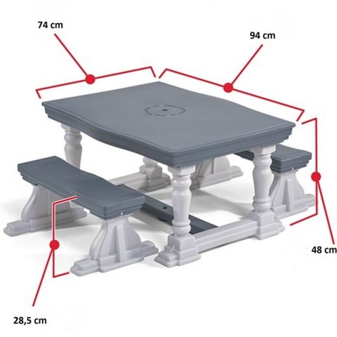 Step2 Zestaw Mebli Ogrodowych dla Dzieci Stół Piknikowy Step2 Zestaw Mebli Ogrodowych dla Dzieci Stół Piknikowy