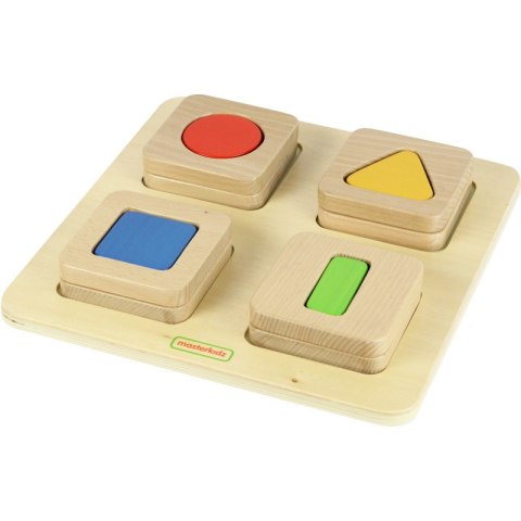 MASTERKIDZ Sensoryczny Sorter Drewniany Kształty i Kolory Montessori MASTERKIDZ Sensoryczny Sorter Drewniany Kształty i Kolory Montessori
