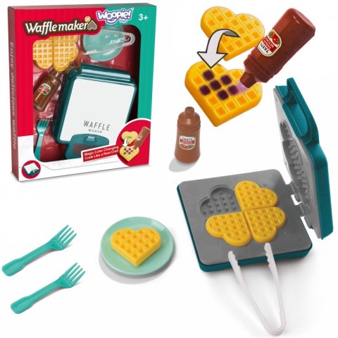 WOOPIE Gofrownica Zestaw Kuchenny Jedzenie ZMIENIAJĄCE KOLOR 10 el. WOOPIE Gofrownica Zestaw Kuchenny Jedzenie ZMIENIAJĄCE KOLOR 10 el.