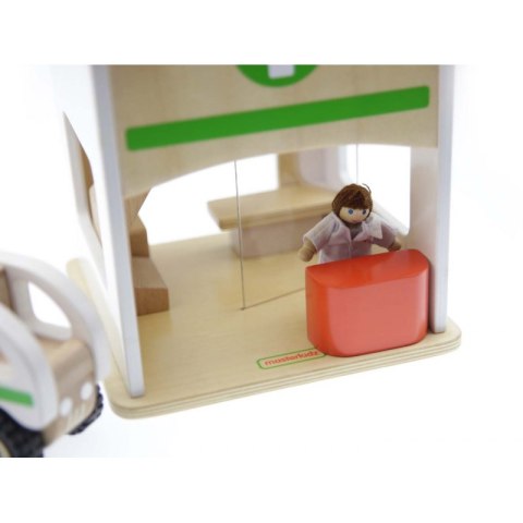MASTERKIDZ Mini Szpital Drewniany Zestaw Makieta MASTERKIDZ Mini Szpital Drewniany Zestaw Makieta