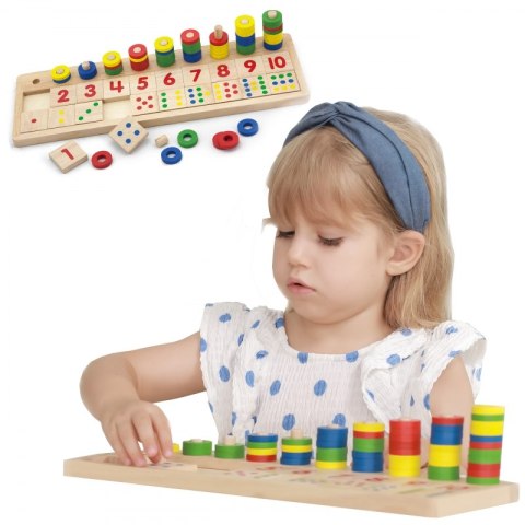 VIGA Drewniane Liczydło Talesa Kreatywna Liczarka Montessori VIGA Drewniane Liczydło Talesa Kreatywna Liczarka Montessori