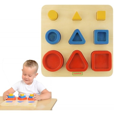 MASTERKIDZ Sorter Kształtów Klocki Geometryczne Montessori