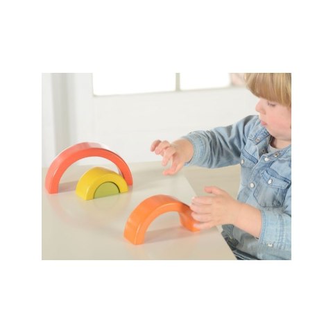 MASTERKIDZ Drewniane Puzzle Układanka Tęcza Montessori MASTERKIDZ Drewniane Puzzle Układanka Tęcza Montessori
