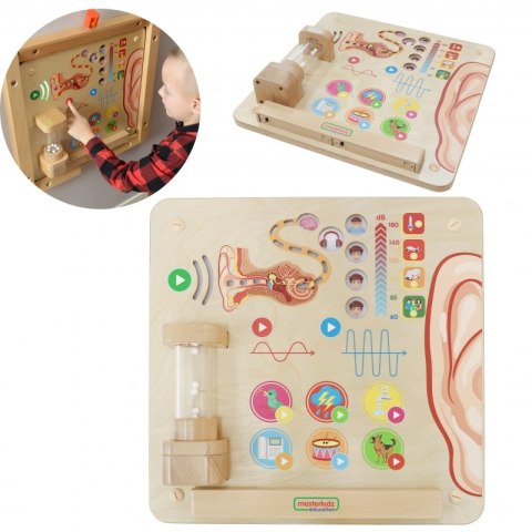 MASTERKIDZ Tablica Edukacyjna Zmysł Słuchu Montessori MASTERKIDZ Tablica Edukacyjna Zmysł Słuchu Montessori