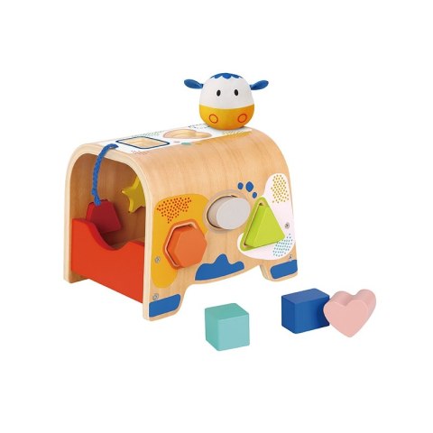 TOOKY TOY Drewniany Sorter Kształtów Krówka Klocki Kształty 6 el. TOOKY TOY Drewniany Sorter Kształtów Krówka Klocki Kształty 6 el.