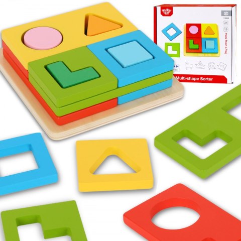 TOOKY TOY Układanka Montessori Kształty i Kolory FSC TOOKY TOY Układanka Montessori Kształty i Kolory FSC