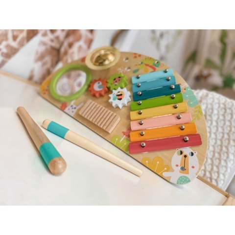 TOOKY TOY Wielofunkcyjny Instrument Centrum Muzyczne Ksylofon Zębatki Tarka Bębenek Talerz Pałeczki TOOKY TOY Wielofunkcyjny Instrument Centrum Muzyczne Ksylofon Zębatki Tarka Bębenek Talerz Pałeczki