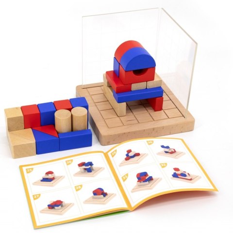 VIGA Drewniana Gra Budowanie Klocki 3D Montessori VIGA Drewniana Gra Budowanie Klocki 3D Montessori