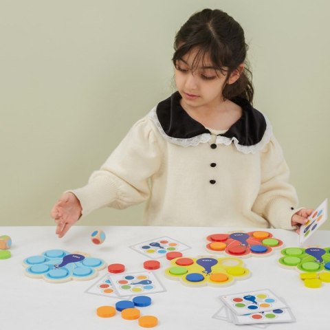 VIGA Drewniana Gra Dopasuj Kolory Pawi Ogon Montessori + Karty VIGA Drewniana Gra Dopasuj Kolory Pawi Ogon Montessori + Karty