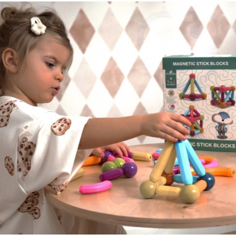 WOOPIE Magnetyczne Klocki Konstrukcyjne Edukacyjne Duże Grube 38 el. WOOPIE Magnetyczne Klocki Konstrukcyjne Edukacyjne Duże Grube 38 el.