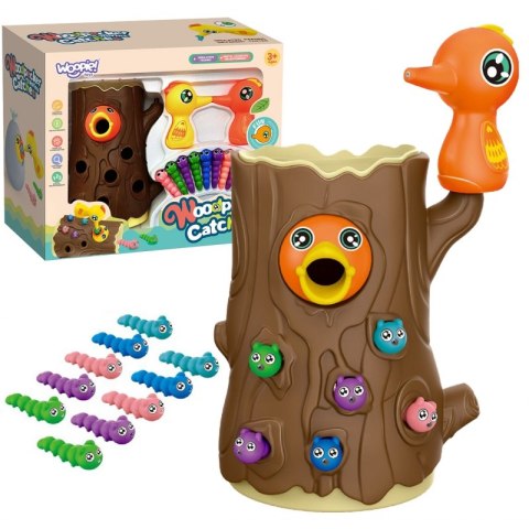 WOOPIE Magnetyczna Gra Zręcznościowa Złap Robaczka 2 Dzięcioły + 10 Robaczków WOOPIE Magnetyczna Gra Zręcznościowa Złap Robaczka 2 Dzięcioły + 10 Robaczków