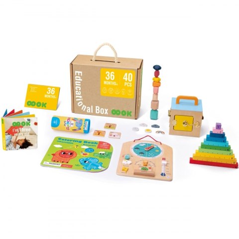 Tooky Toy Edukacyjne Pudełko Montessori Układanka Liczydło Tablica Pogody 6w1 od 3 Lat Tooky Toy Edukacyjne Pudełko Montessori Układanka Liczydło Tablica Pogody 6w1 od 3 Lat