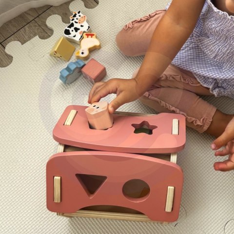 TOOKY TOY Farma Sorter Drewniany Zwierzęta Kształty TOOKY TOY Farma Sorter Drewniany Zwierzęta Kształty