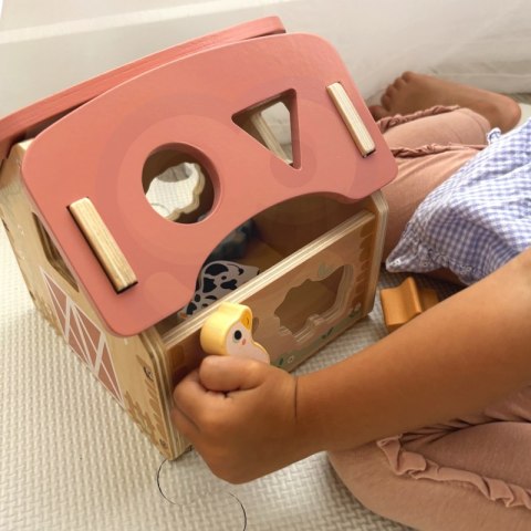 TOOKY TOY Farma Sorter Drewniany Zwierzęta Kształty TOOKY TOY Farma Sorter Drewniany Zwierzęta Kształty