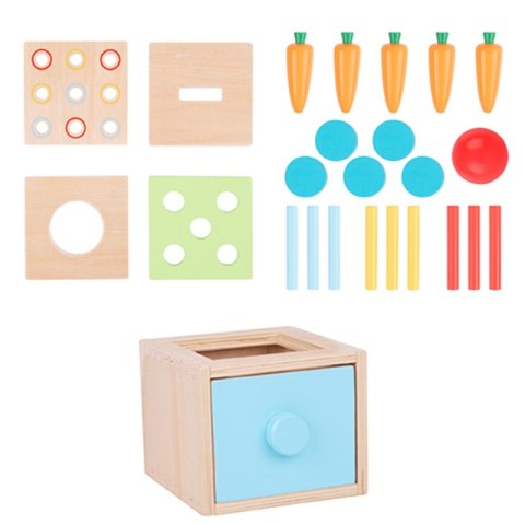 WOOPIE GREEN Drewniana Szuflada Edukacyjna 4w1 Sorter Montessori Gra w Marchewki FSC WOOPIE GREEN Drewniana Szuflada Edukacyjna 4w1 Sorter Montessori Gra w Marchewki FSC