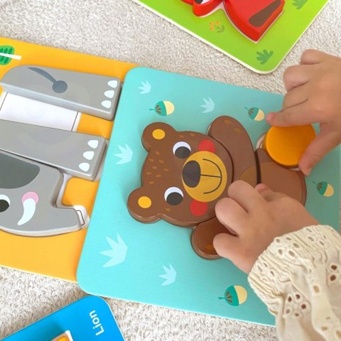 WOOPIE GREEN Układanka Drewniana Klocki Zwierzątka Montessori FSC WOOPIE GREEN Układanka Drewniana Klocki Zwierzątka Montessori FSC
