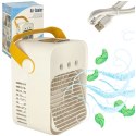 Klimatyzator klimator przenośny wentylator biurkowy nawilżacz 3w1 USB biały