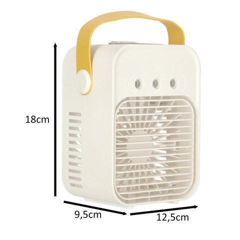 Klimatyzator klimator przenośny wentylator biurkowy nawilżacz 3w1 USB biały Klimatyzator klimator przenośny wentylator biurkowy nawilżacz 3w1 USB biały