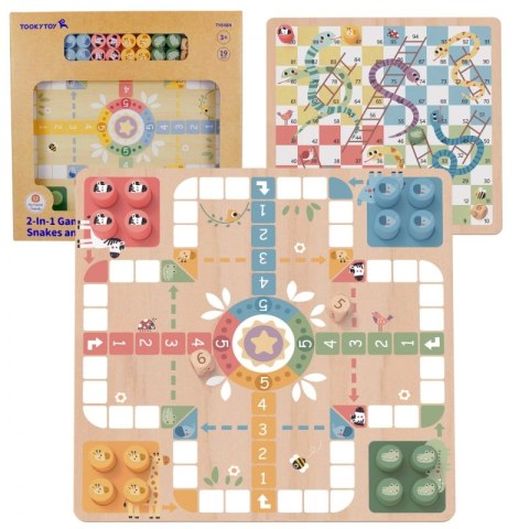 TOOKY TOY Gry Planszowe Logiczne 2w1 Ludo Chińczyk + Uwolnij Zwierzątka TOOKY TOY Gry Planszowe Logiczne 2w1 Ludo Chińczyk + Uwolnij Zwierzątka