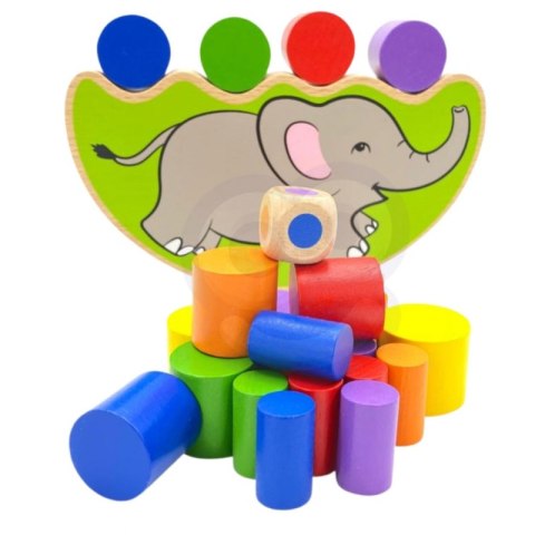 VIGA Drewniana układanka Balansujący Słoń Montessori VIGA Drewniana układanka Balansujący Słoń Montessori