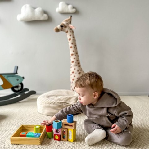 TOOKY TOY Drewniane Pudełko Klocki Sensoryczne Układanka Multifunkcyjna Kształty Dźwięk Dotyk 12 el. TOOKY TOY Drewniane Pudełko Klocki Sensoryczne Układanka Multifunkcyjna Kształty Dźwięk Dotyk 12 el.