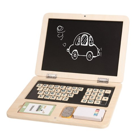 TOOKY TOY Drewniany Laptop Układanka Montessori Puzzle Nauka Literek Pisania Tablica Suchościeralna 58 el. TOOKY TOY Drewniany Laptop Układanka Montessori Puzzle Nauka Literek Pisania Tablica Suchościeralna 58 el.