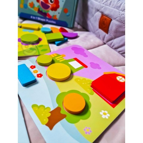 TOOKY TOY Puzzle 4 w 1 Układanka Klocki Mntessori TOOKY TOY Puzzle 4 w 1 Układanka Klocki Mntessori