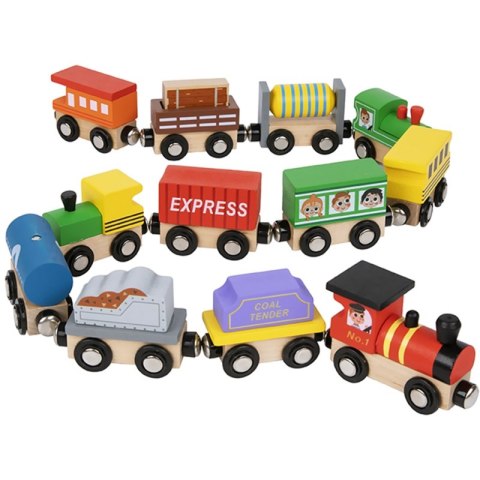 Tooky Toy Drewniane Pojazdy Wagoniki na Magnes Tooky Toy Drewniane Pojazdy Wagoniki na Magnes