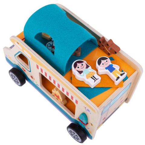 TOOKY TOY Drewniany Kamper Postacie Kemping TOOKY TOY Drewniany Kamper Postacie Kemping